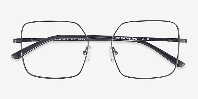 Laken Black MetalEyeglass Frames from EyeBuyDirect, Closed View