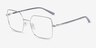 Laken Silver MetalEyeglass Frames from EyeBuyDirect, Angle View