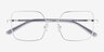 Laken Silver MetalEyeglass Frames from EyeBuyDirect, Closed View