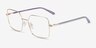 Laken Doré MétalMontures de lunettes de vue d'EyeBuyDirect, Vue d'Angle