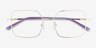 Laken Doré MétalMontures de lunettes de vue d'EyeBuyDirect, Vue Rapprochée