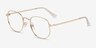 Brooks Gold Clear MetalEyeglass Frames from EyeBuyDirect, Angle View