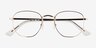 Brooks Gold Clear MetalEyeglass Frames from EyeBuyDirect, Closed View