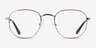 Brooks Gunmetal MetalEyeglass Frames from EyeBuyDirect, Front View
