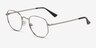 Brooks Gunmetal MetalEyeglass Frames from EyeBuyDirect, Angle View