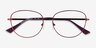 Celine Violet MétalMontures de lunettes de vue d'EyeBuyDirect, Vue Rapprochée