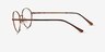 Cinema Brun MétalMontures de lunettes de vue d'EyeBuyDirect, Vue de Côté