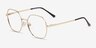 Cori Gold MetalEyeglass Frames from EyeBuyDirect, Angle View