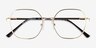 Cori Gold MetalEyeglass Frames from EyeBuyDirect, Closed View