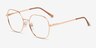 Cori Rose Gold MetalEyeglass Frames from EyeBuyDirect, Angle View