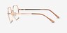 Cori Rose Gold MetalEyeglass Frames from EyeBuyDirect, Side View