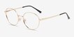 Dakota Gold MetalEyeglass Frames from EyeBuyDirect, Angle View