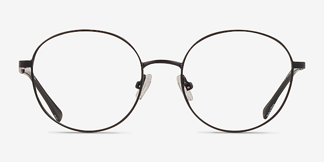 Dakota Black MetalEyeglass Frames from EyeBuyDirect, Front View