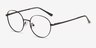 Dakota Noir MétalMontures de lunettes de vue d'EyeBuyDirect, Vue d'Angle