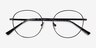 Dakota Noir MétalMontures de lunettes de vue d'EyeBuyDirect, Vue Rapprochée