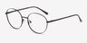 Dakota Noir MétalMontures de lunettes de vue d'EyeBuyDirect, Vue d'Angle