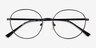 Dakota Noir MétalMontures de lunettes de vue d'EyeBuyDirect, Vue Rapprochée