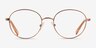 Dallas Rose Gold MetalEyeglass Frames from EyeBuyDirect, Front View