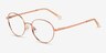Dallas Rose Gold MetalEyeglass Frames from EyeBuyDirect, Angle View