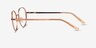 Dallas Rose Gold MetalEyeglass Frames from EyeBuyDirect, Side View
