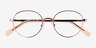 Dallas Rose Gold MetalEyeglass Frames from EyeBuyDirect, Closed View