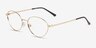 Cinema Gold MetalEyeglass Frames from EyeBuyDirect, Angle View