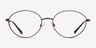 Cinema Burgundy MétalMontures de lunettes de vue d'EyeBuyDirect, Vue de Face