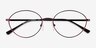 Cinema Burgundy MétalMontures de lunettes de vue d'EyeBuyDirect, Vue Rapprochée