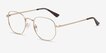 Brooks Gold MetalEyeglass Frames from EyeBuyDirect, Angle View
