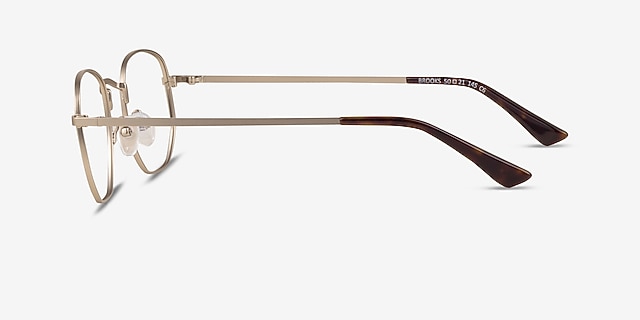 Brooks Gold MetalEyeglass Frames from EyeBuyDirect, Side View