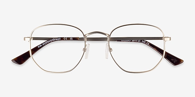 Brooks Gold MetalEyeglass Frames from EyeBuyDirect, Closed View