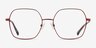 Kacy Red MetalEyeglass Frames from EyeBuyDirect, Front View
