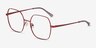Kacy Red MetalEyeglass Frames from EyeBuyDirect, Angle View
