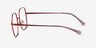 Kacy Red MetalEyeglass Frames from EyeBuyDirect, Side View