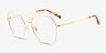 Madison Gold MetalEyeglass Frames from EyeBuyDirect, Angle View