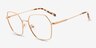 Madison Or rose MétalMontures de lunettes de vue d'EyeBuyDirect, Vue d'Angle
