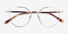 Monday Gold MetalEyeglass Frames from EyeBuyDirect, Closed View
