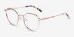Monday Rose Gold MetalEyeglass Frames from EyeBuyDirect, Angle View