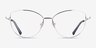 Morgan Silver MetalEyeglass Frames from EyeBuyDirect, Front View