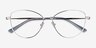 Morgan Silver MetalEyeglass Frames from EyeBuyDirect, Closed View