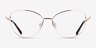 Morgan Rose Gold MetalEyeglass Frames from EyeBuyDirect, Front View