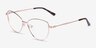 Morgan Rose Gold MetalEyeglass Frames from EyeBuyDirect, Angle View