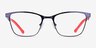 Jana Bleu MétalMontures de lunettes de vue d'EyeBuyDirect, Vue de Face
