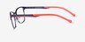 Jana Bleu MétalMontures de lunettes de vue d'EyeBuyDirect, Vue de Côté