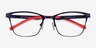 Jana Bleu MétalMontures de lunettes de vue d'EyeBuyDirect, Vue Rapprochée