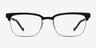 Edgar Black AcetateEyeglass Frames from EyeBuyDirect, Front View