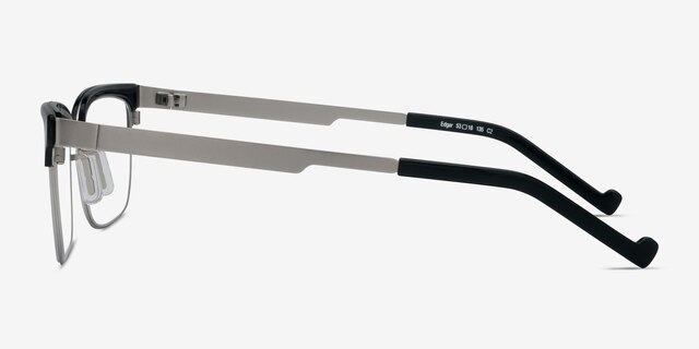 Edgar Black AcetateEyeglass Frames from EyeBuyDirect, Side View