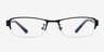 August Blue MetalEyeglass Frames from EyeBuyDirect, Front View