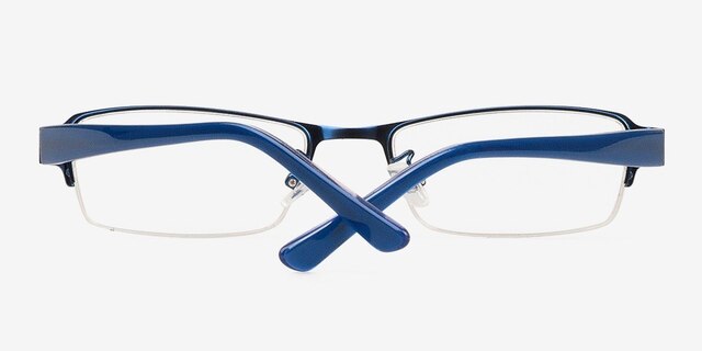 August Blue MetalEyeglass Frames from EyeBuyDirect, Closed View