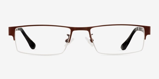 Axel Coffee MetalEyeglass Frames from EyeBuyDirect, Front View